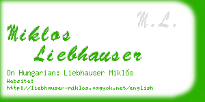 miklos liebhauser business card