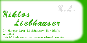 miklos liebhauser business card